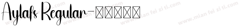 Aylafs Regular字体转换